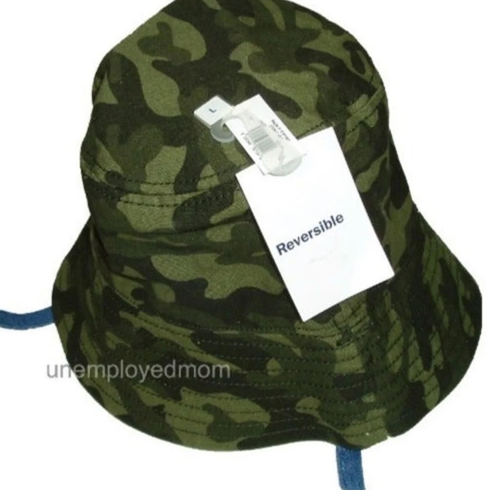 4T-5T Camo Bucket Hat Reversible Wide Brim Boys Summer Beach Play Swimming - Picture 1 of 4